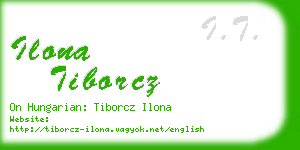 ilona tiborcz business card